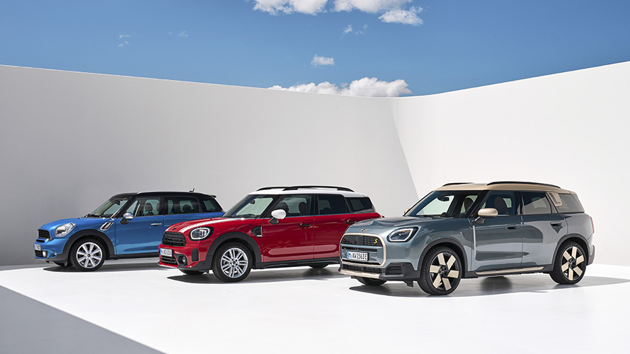 MINI Corporate Sales MINI Corporate Sales three different MINI vehicles standing in front of a white wall